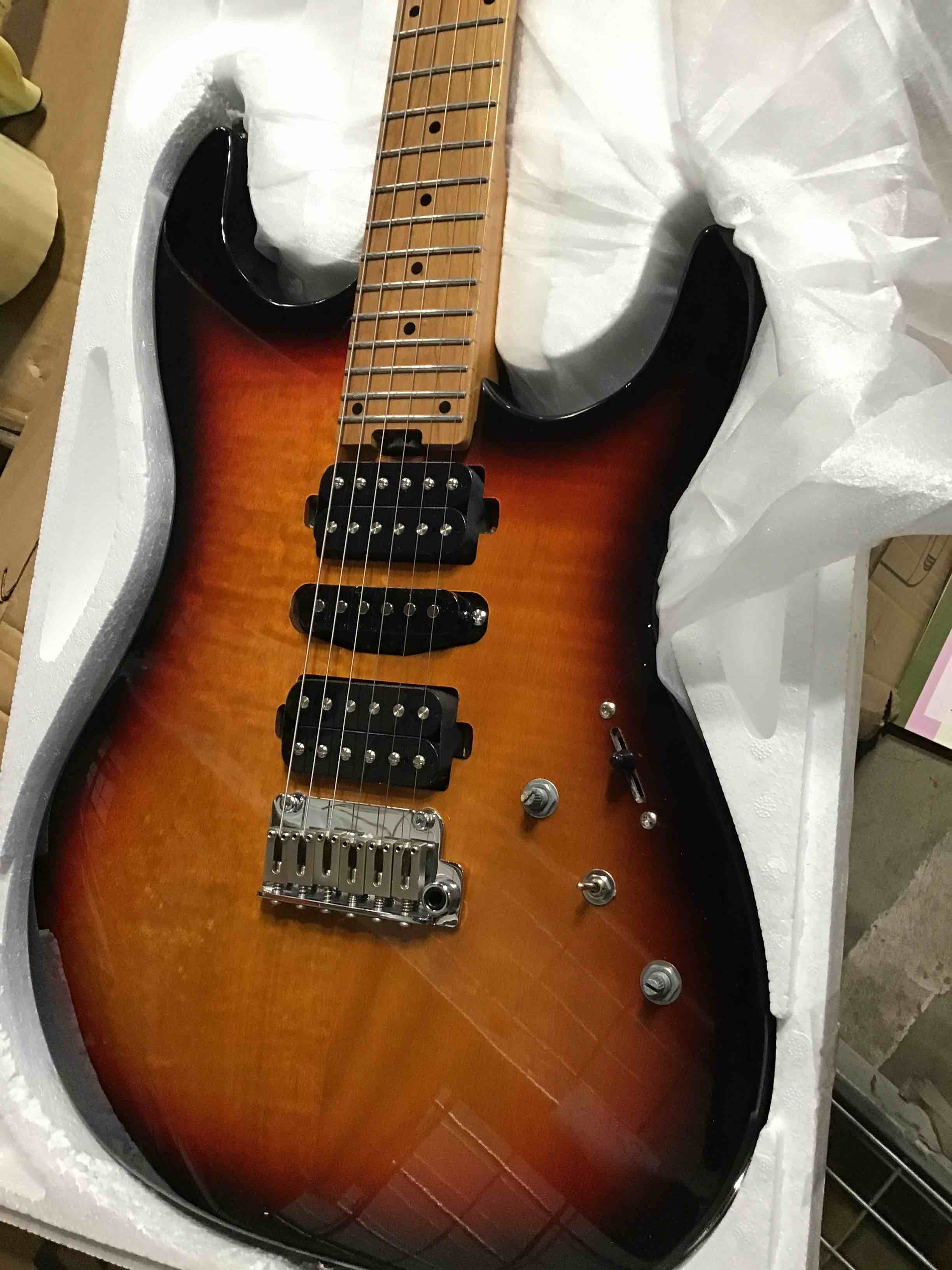 Censtar Electric Guitars with Roasted Mahogany   Body Mars Electric Guitar for Professional/Adult