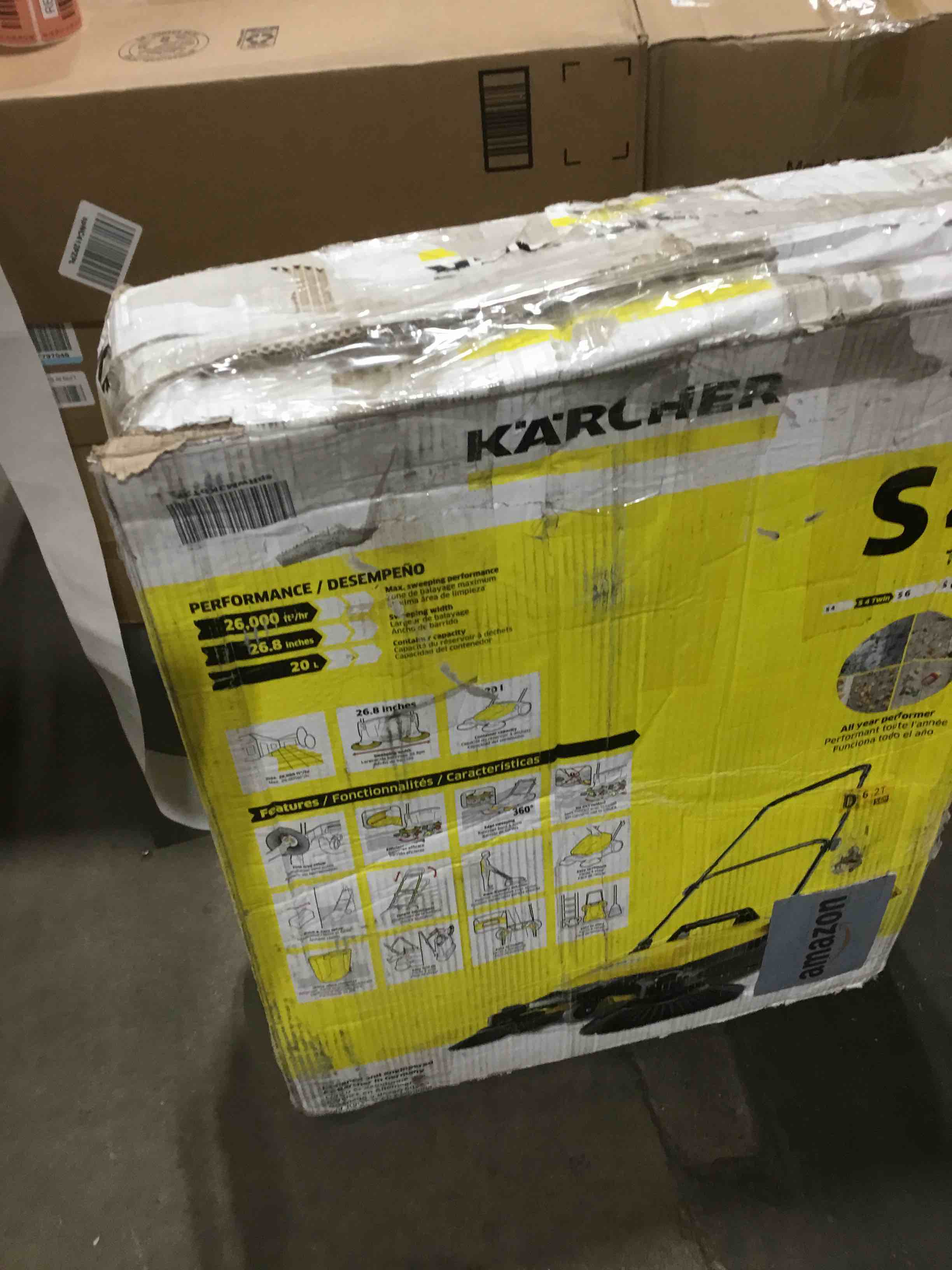 Kärcher S 4 Twin WalkBehind Outdoor Hand Push Sweeper 5.25 Gallon