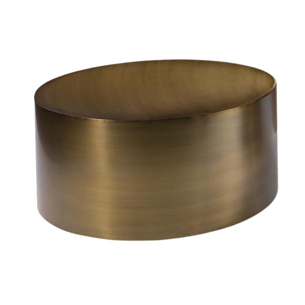 Burgener Drum Coffee Table brushed brass