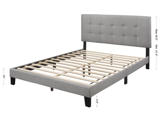 upholstered queen bed frame