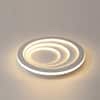 19.68 in. White Modern Simple Style Selectable LED Flush Mount Ceiling Light with Remote Control