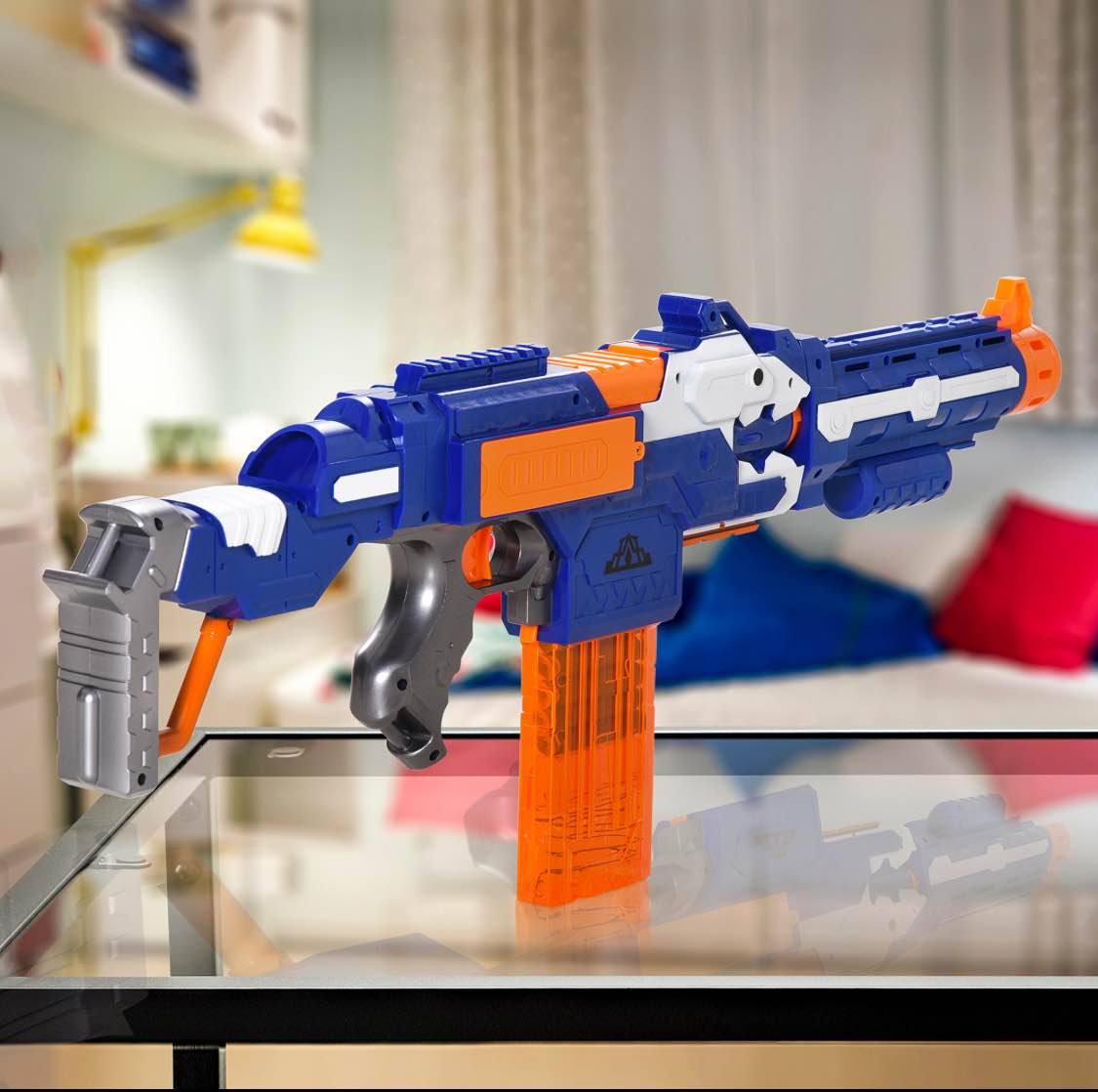 Qaba Automatic Soft Bullet Toy Foam Blaster for Foam Darts with 20 EVA Refill Darts and Target Board Game for Boys & Girls 8-12 years old
