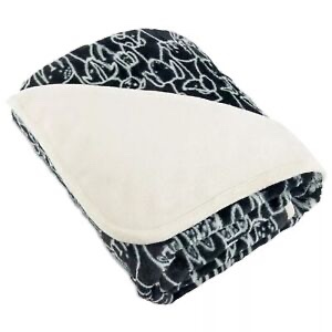Doggy Decor Waterproof Pet Throw Blanket, 50" x 60" (Black & White Dog)