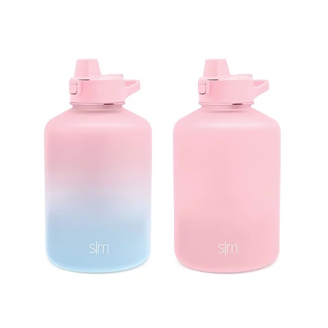 Simple Modern 64-oz Tritan Plastic Summit With Simple Flip Straw Lid, Sweet Taffy/Blush (2 pk.)
