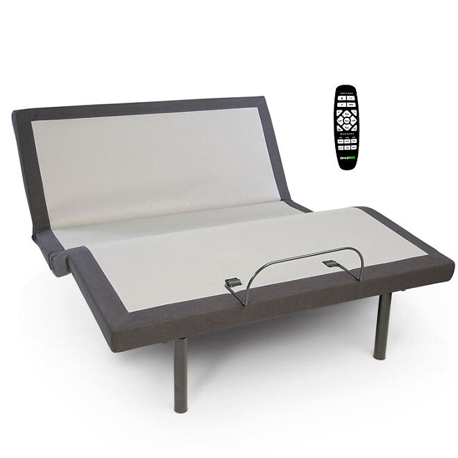 GhostBed Medium Firm Memory Foam Mattress and Adjustable Base Set, Twin