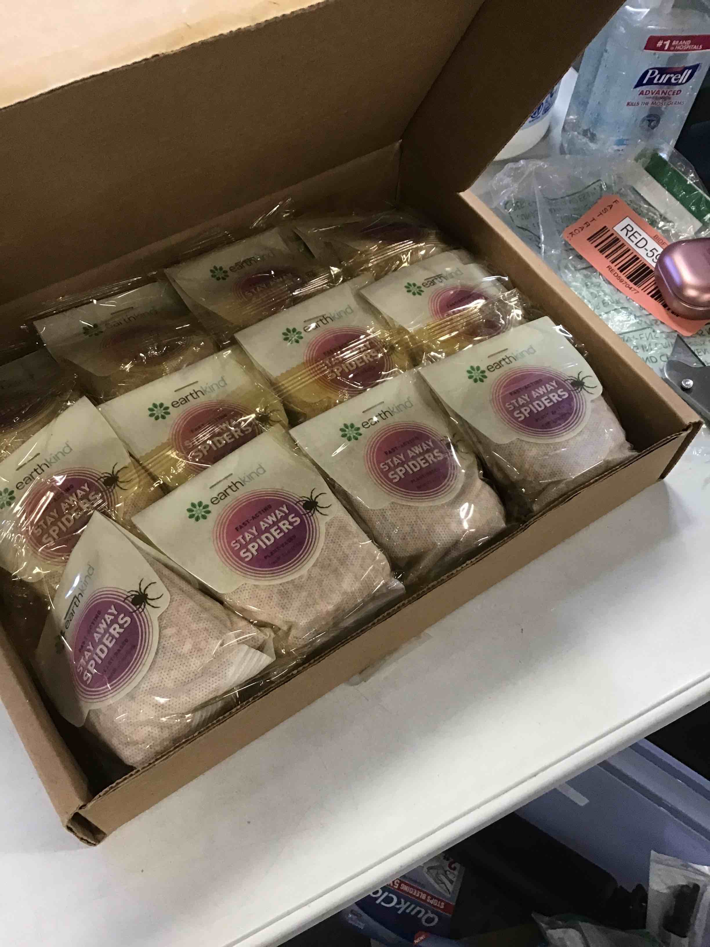 Stay Away Spiders Deterrent Pouches - Indoor Spider Deterrent for Attic, Crawl Space, Window Sill & More - 12-Pack