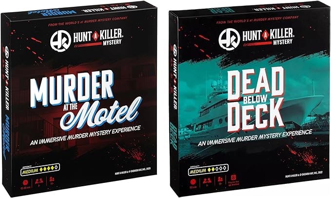 Hunt A Killer Murder at The Motel, Immersive Murder Mystery Game Age 14+ & Dead Below Deck - Solve a Murder on a Yacht