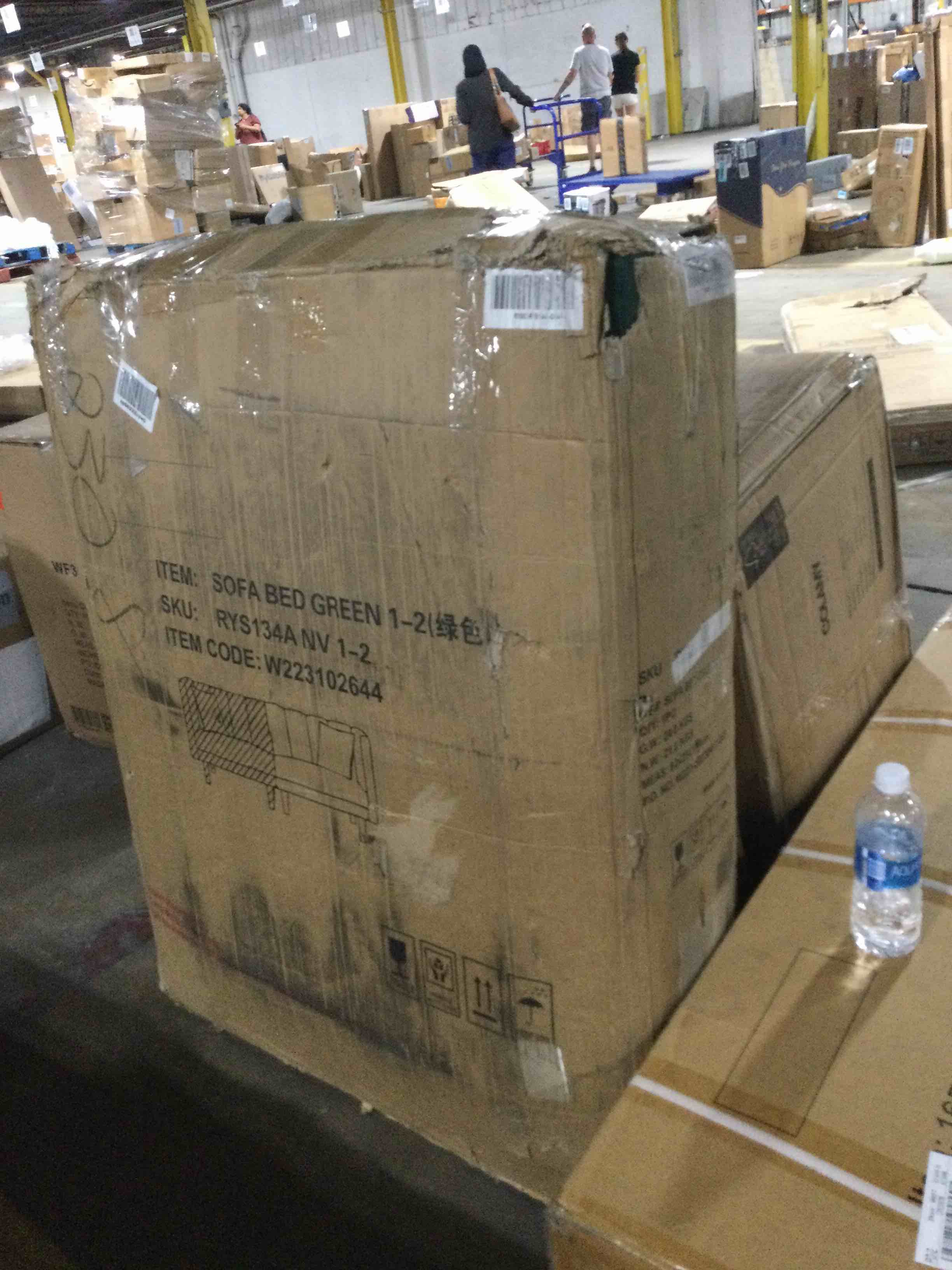 INCOMPLETE, Suvivityse 2-in-1 Sofa Couch Sleeper 87'' Convertible Sofa Bed Linen Fabric Sofa Couch with Adjustable Backrest and Armrest, Pillows and Ottoman for Living Room, Apartment, Office(Green)