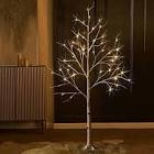 Fudios Lighted Trees for Decoration Inside Outside 4FT, Birch Tree with LED Lights Plug in for Home Decoration Wedding Party
