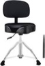 CHACHAZO TENTOTEN Drum Throne Drum Chair with Backrest, Airlift Drum Stool with Back Rest Motorcycle Style Hydraulic Drum Throne Heavy Duty with Cloth Top Memory Foam Drummer Stool &5A Sticks Air-lift