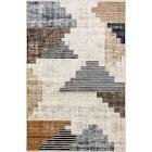 Vanita Transitional Southwestern Fringe Beige 4 x 6’5 ft in. Round Area Rug