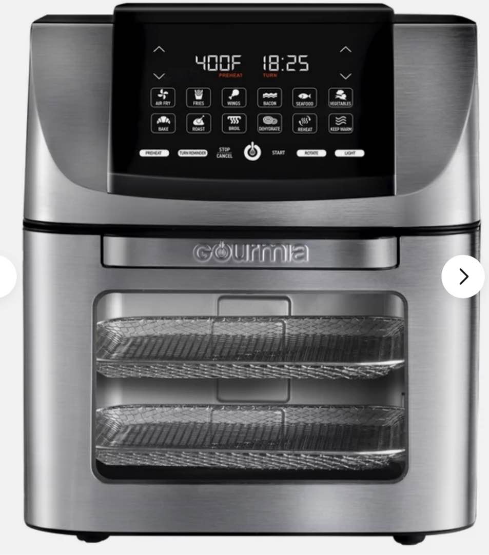Gourmia All-in-One Digital Air Fryer, Oven, Rotisserie & Dehydrator, 14-QT:
