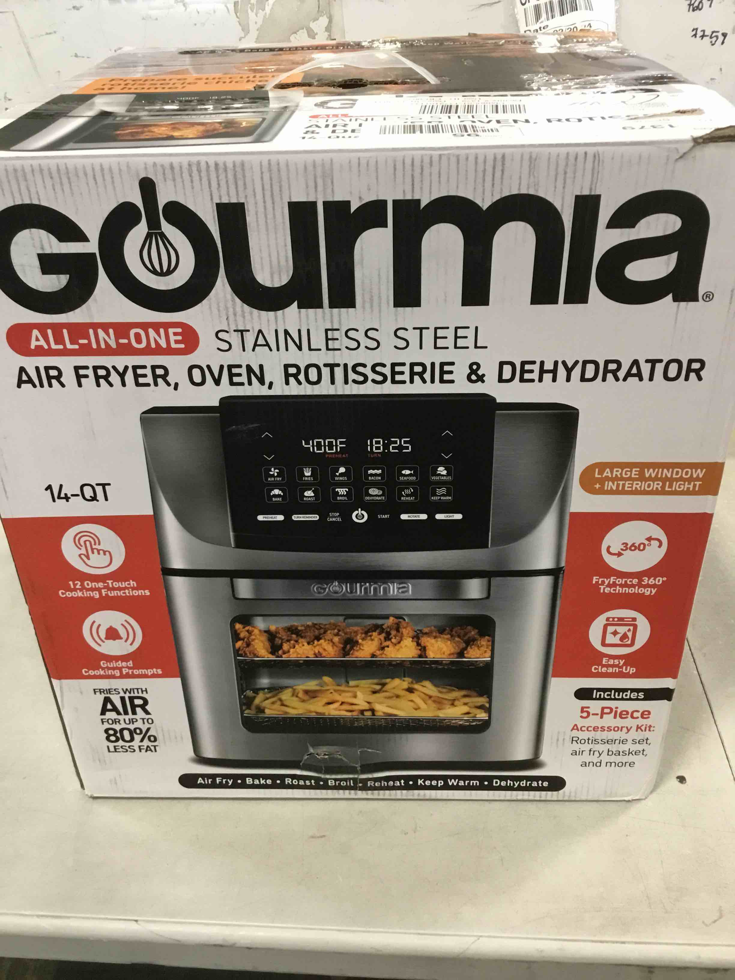 gourmia all in one stainless steel air fryer