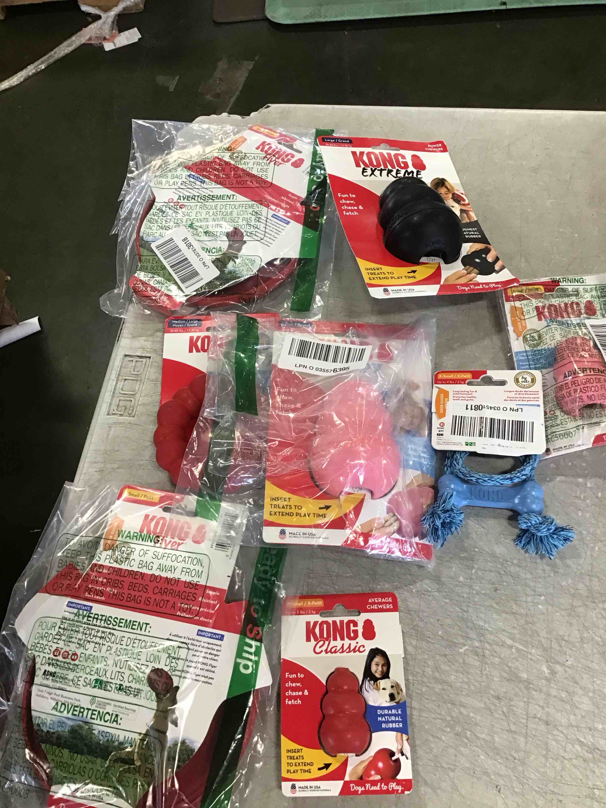 Assorted Kong  Puppy Dog Toys ((Styles and Sizes May Vary))