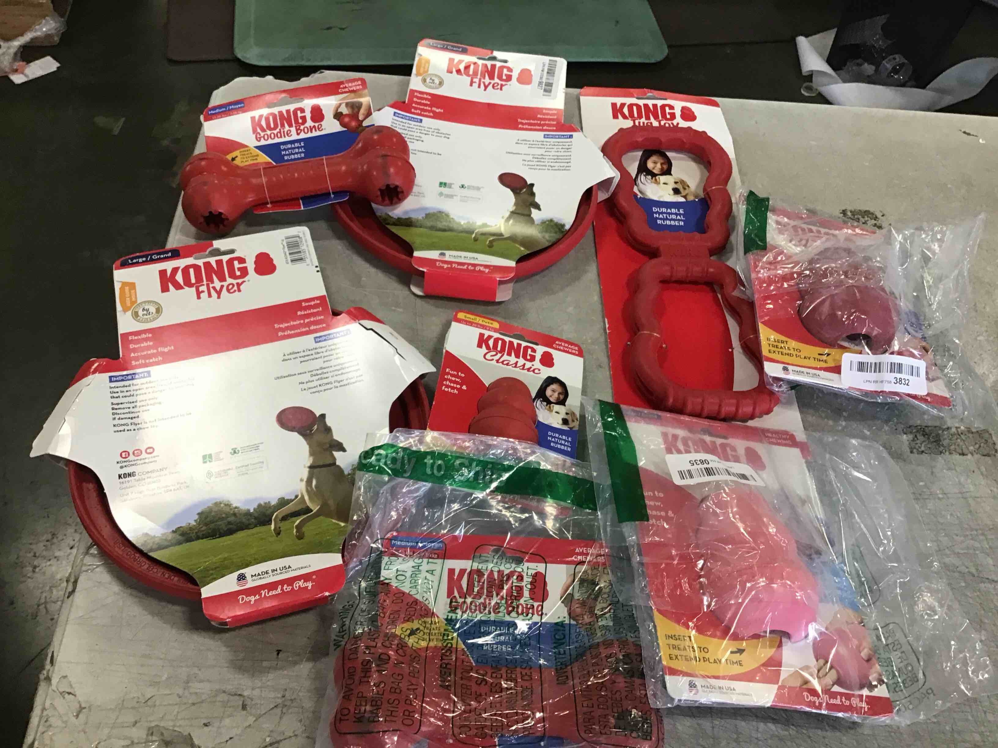 Assorted Kong  Puppy Dog Toys ((Styles and Sizes May Vary))