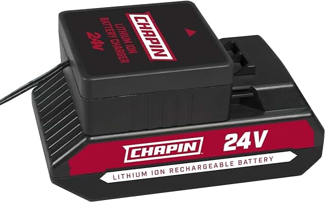 Chapin International 6-8238 Chapin Replacement 24V Battery and Charger-6-8238, Black and red