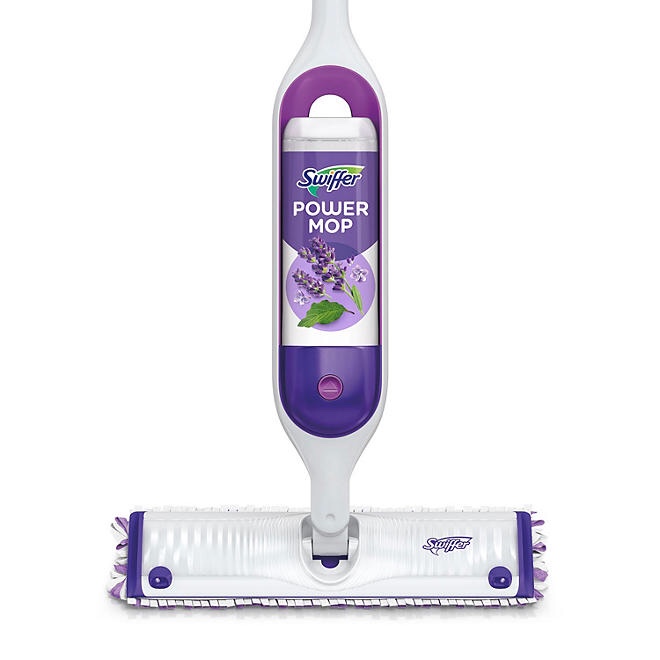 Swiffer PowerMop Multi-Surface Mopping Kit, Lavender 10 Pads, 2 Cleaning Solutions