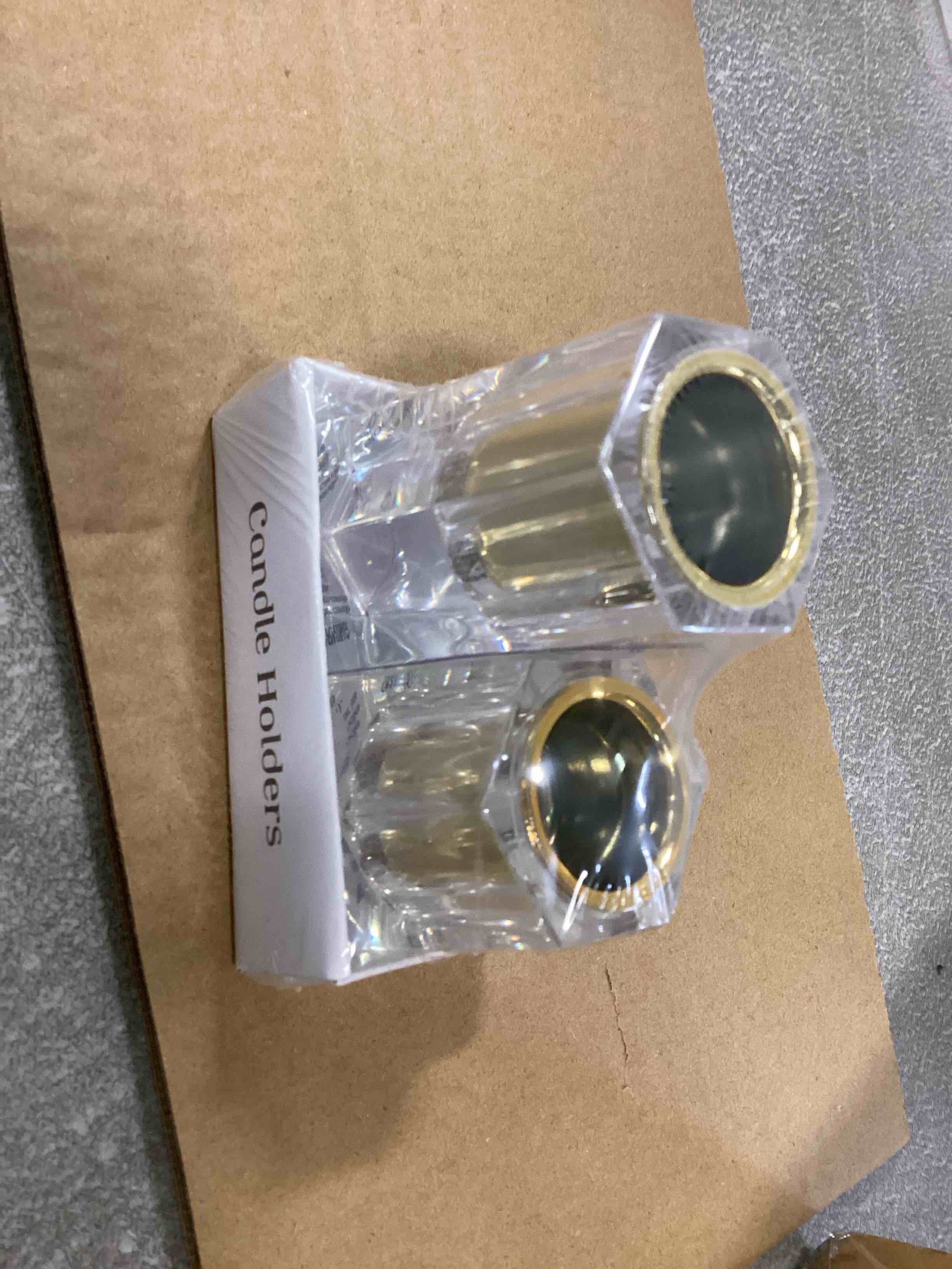 (Case of 14) Candle holders oil rubber bronze finish Set