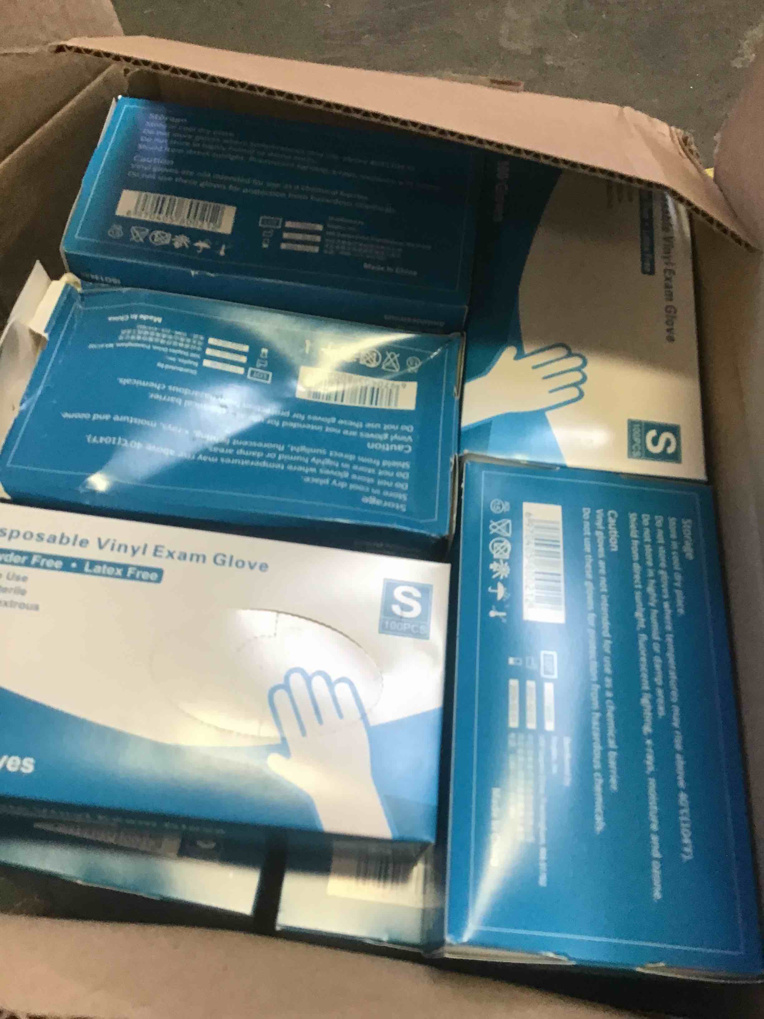 Powder Free Disposable Gloves Small, [1000 Count] - 4 Mil Clear Vinyl Gloves- Extra Strong, 4 Mil Thick - Latex Free, Food Safe, Medical Exam Gloves, Cleaning Gloves - 10 Boxes of 100