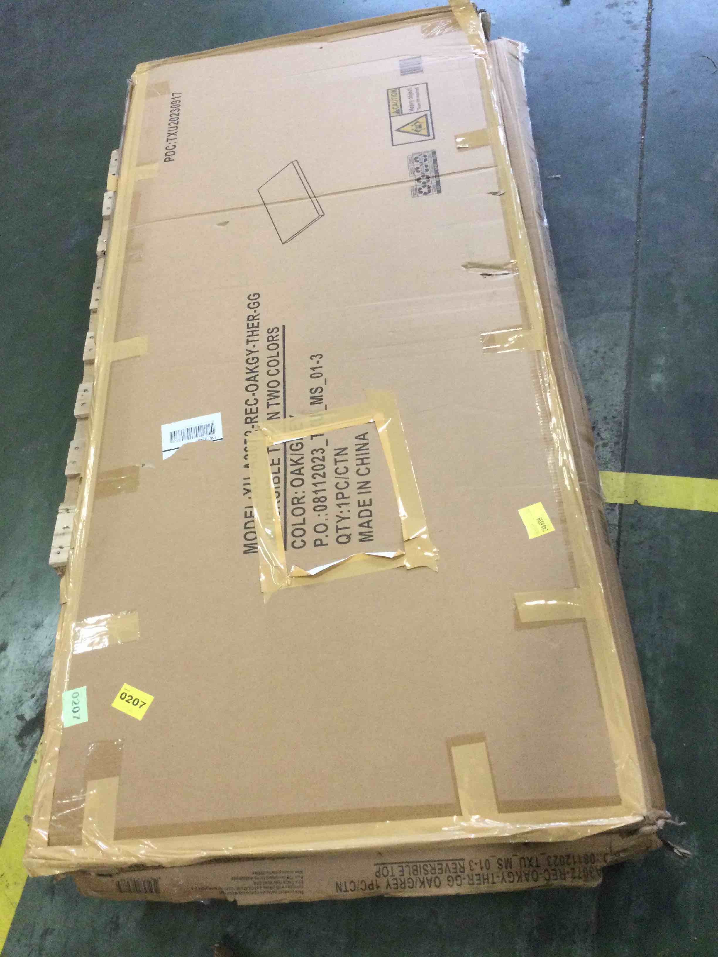 reversible table oak/grey