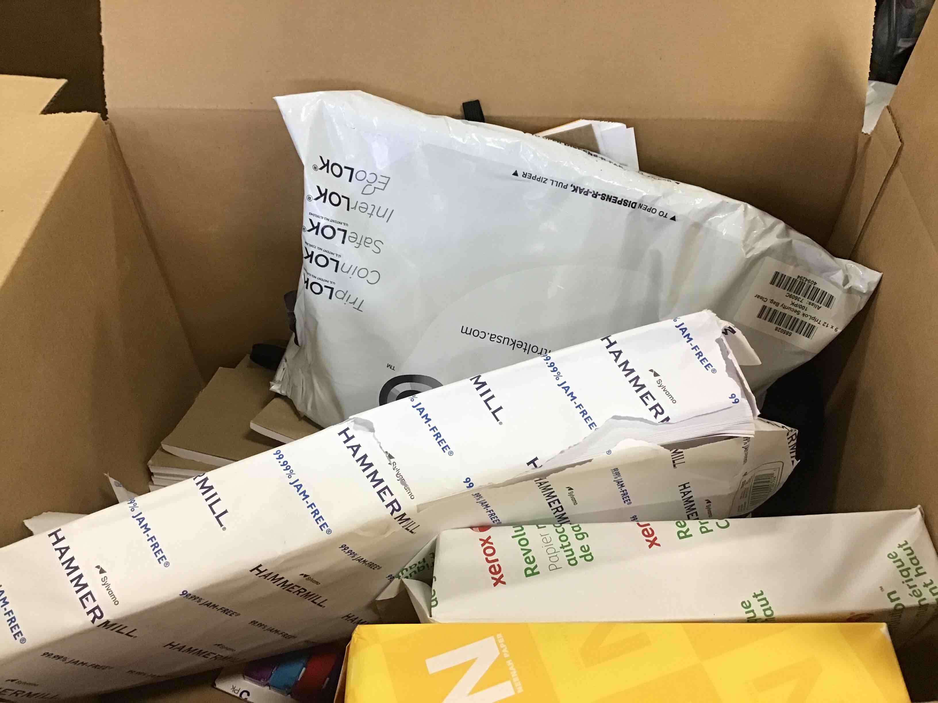 Assorted of variety of products for the maintenance and cleaning of office or home. (expiration date, brands and sizes may vary)