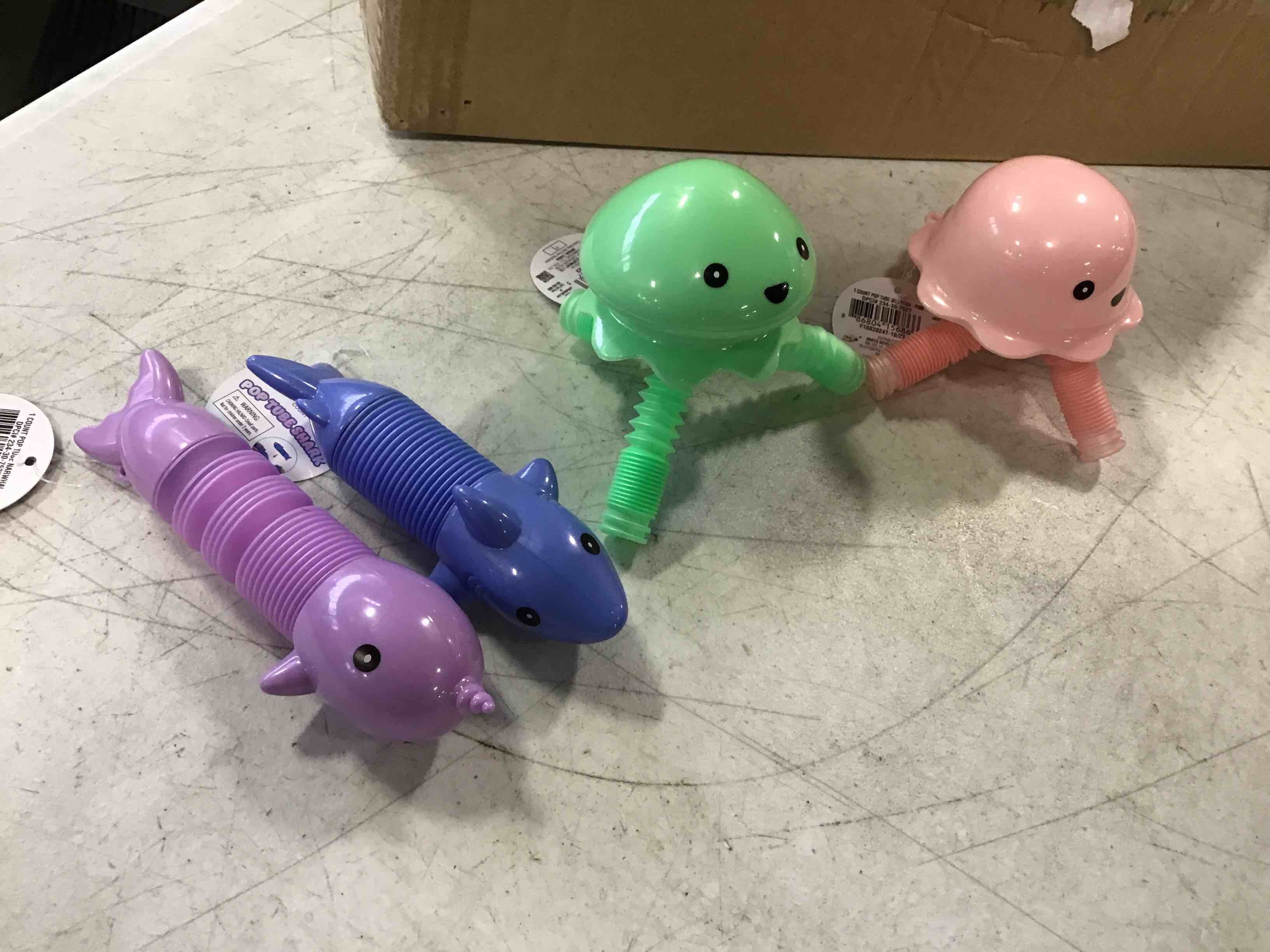 case pack of 56, Assorted  Pop Tubes Mini Sensory Fidget Tubes