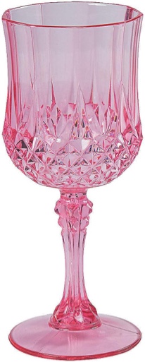 Fun Express Pink Wine Glasses, 23 Pcs BPA-Free