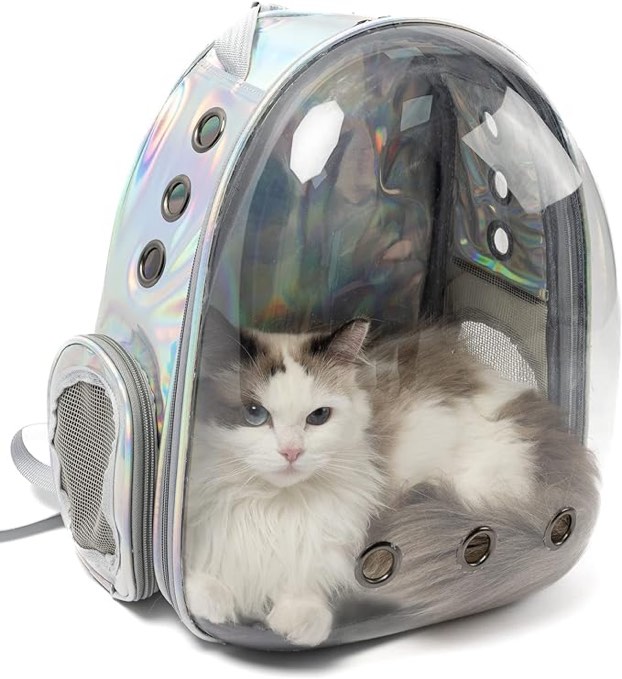 Stylish Cat Carrier & Cat Backpack: Ultimate Pet Carrier for Cats & Dogs, Medium Bubble Backpack, Airline Approved Travel Bags; Comfortable Cat Accessories, Dog Carrier & Dog Backpack