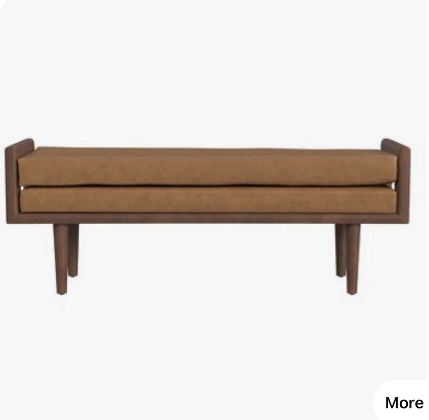 Alixia Faux Leather Bench