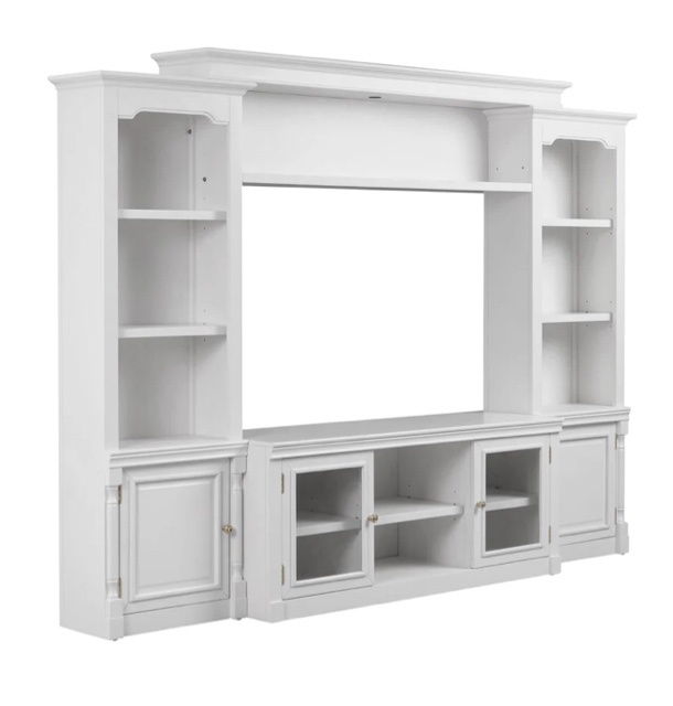 Virginia Entertainment Center - White (incomplete box 1 and 3 and 4 of 4 )