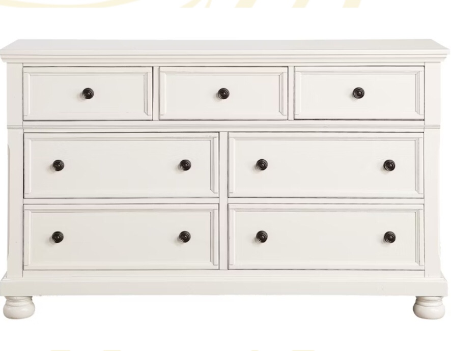 Homelegance Laurelin 7 Drawer Dresser in White 1714W-5