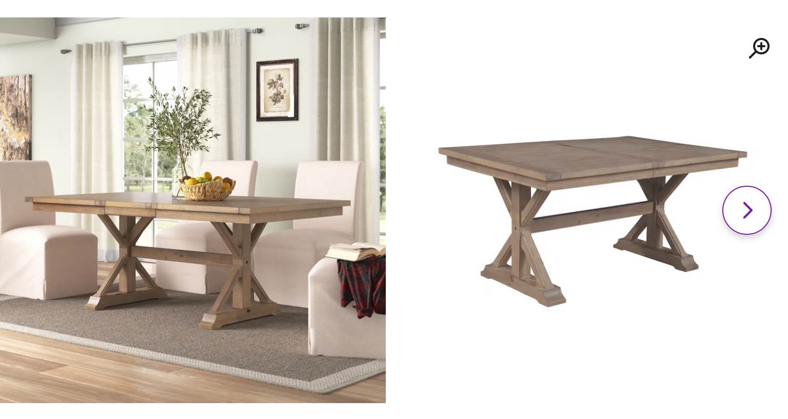 Inglesbatch Extendable Pine Solid Wood Trestle Dining Table