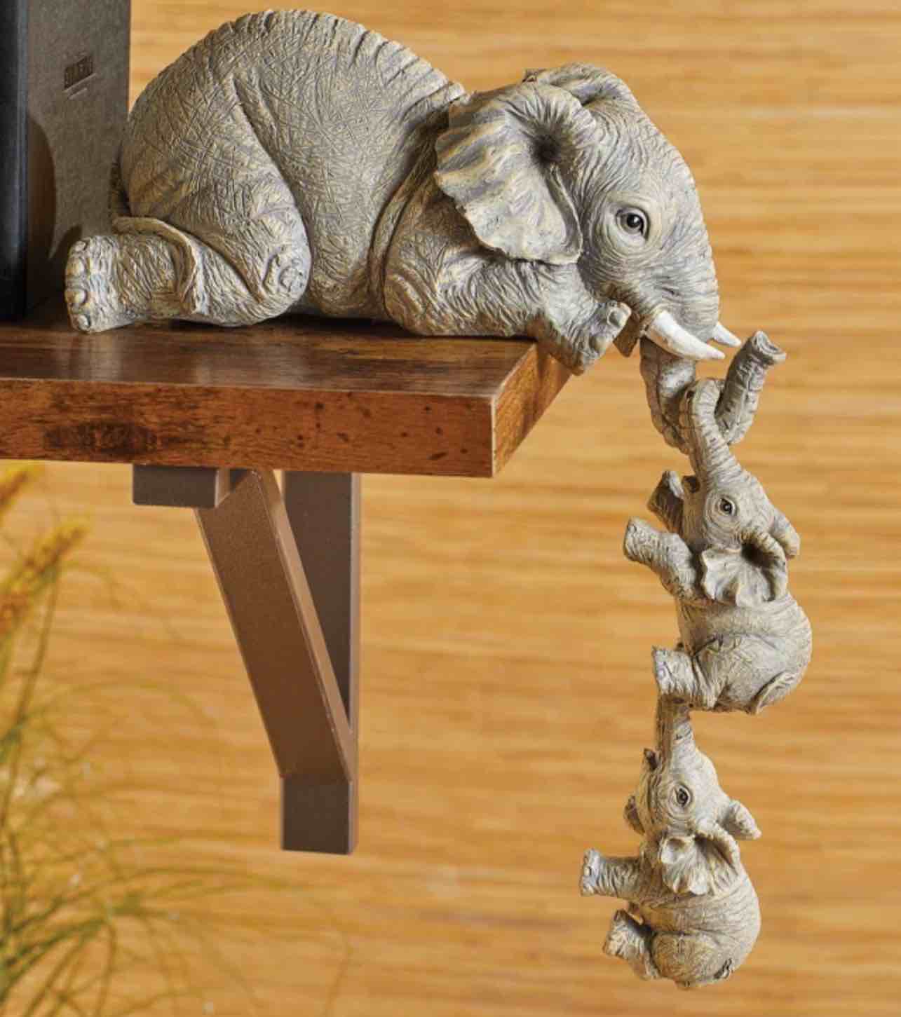 Woehler Elephant Sitter Figurines - Set of 3