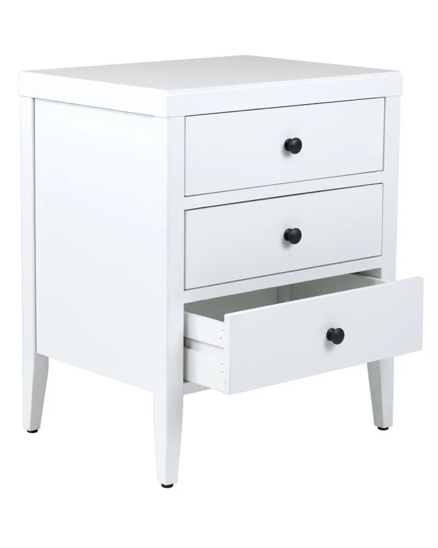 East at Main 19-in W x 25-in H White Wood Modern End Table