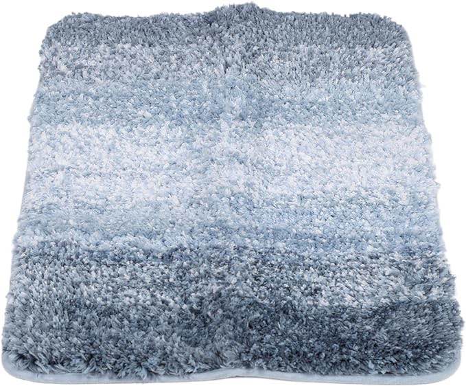 Omabeta Bathroom Entrance Floor Pads, Anti-Slip Frequently Used Gradient Color Polyester Fiber Bath Floor Mat for Shower (41 * 61CM)