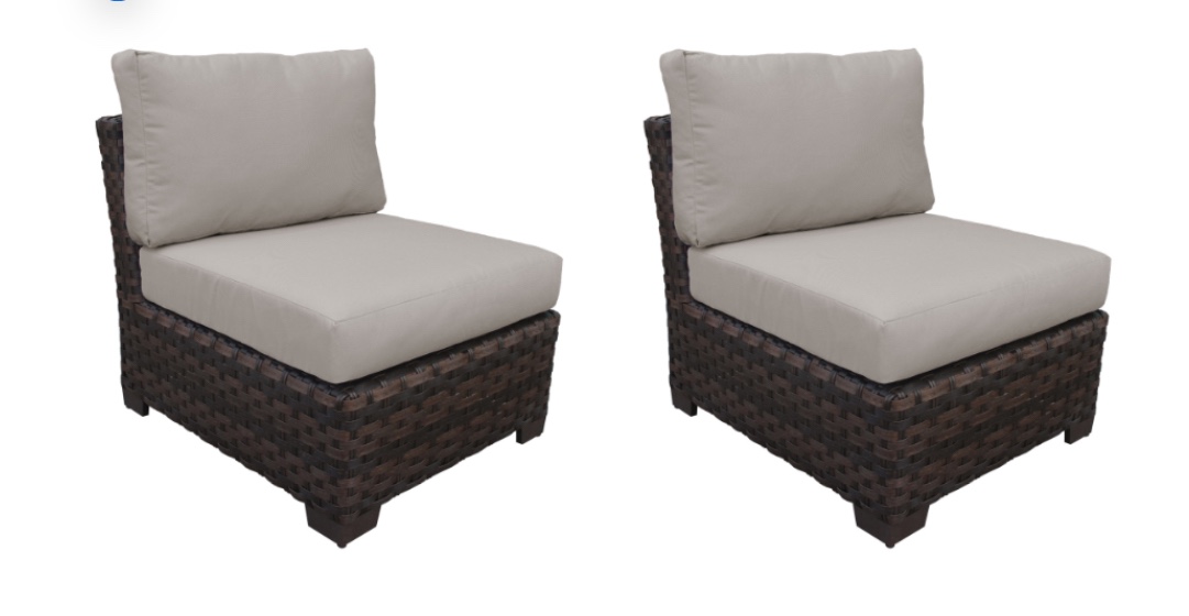 kathy ireland River Brook Armless Sofa 2 Per Box (No cushions)