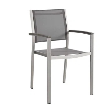 Shore Mesh and Aluminum Outdoor Patio Dining Chair