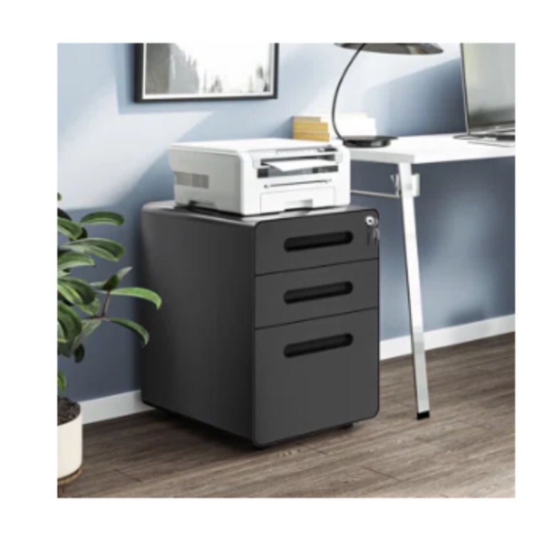 Melra 3-Drawer Mobile Vertical Filing Cabinet