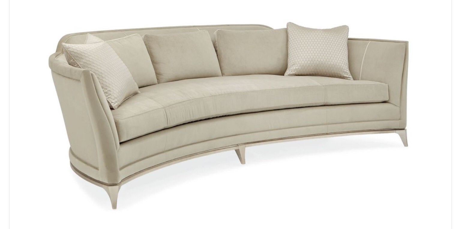 Caracole Furniture Upholstery Bend The Rules Sofa in Soft Silver Leaf UPH-417-016-A PROMO CD5 PROMO