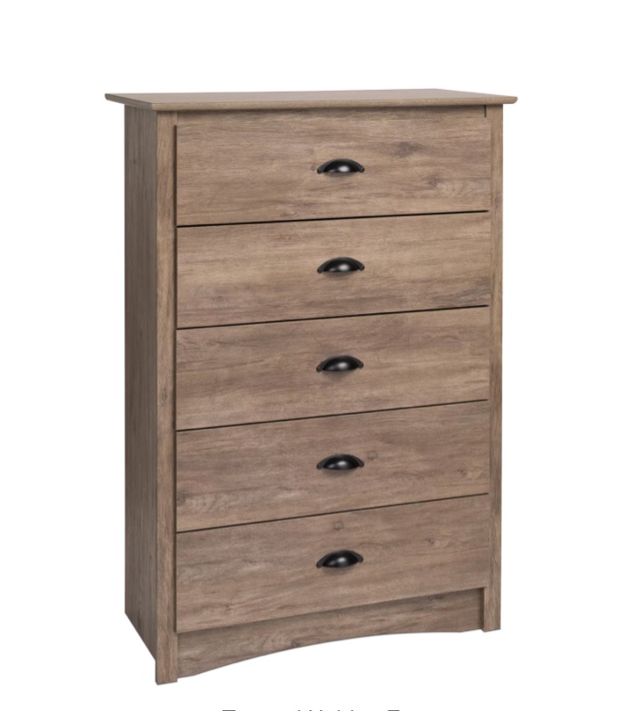Salt Spring 5-Drawer Drifted Gray Chest of Drawers
