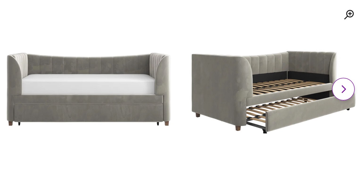 Valentina Twin Upholstered Daybed with Trundle