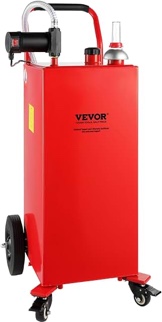 VEVOR 30 Gallon Fuel Caddy, 23.5 L/min, 180W Portable Fuel Storage Tank Container with Electric Pump Wheels, Fuel Transfer Storage Tank for Diesel Lubricating Oil Machine Oil Car Mowers Boat Motorcycle