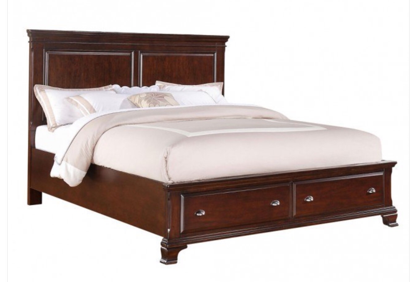 Canton Storage Queen Bed Cherry (Incomplete, Headboard only)