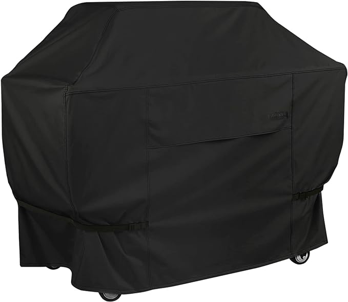 NettyPro BBQ Grill Cover Heavy Duty Waterproof 76 Inch, Fadeproof & UV Resistant, Barbecue Cover for Large Weber, Char-Broil, Brinkmann, Jenn Air, Nexgrill Grills and More, Black