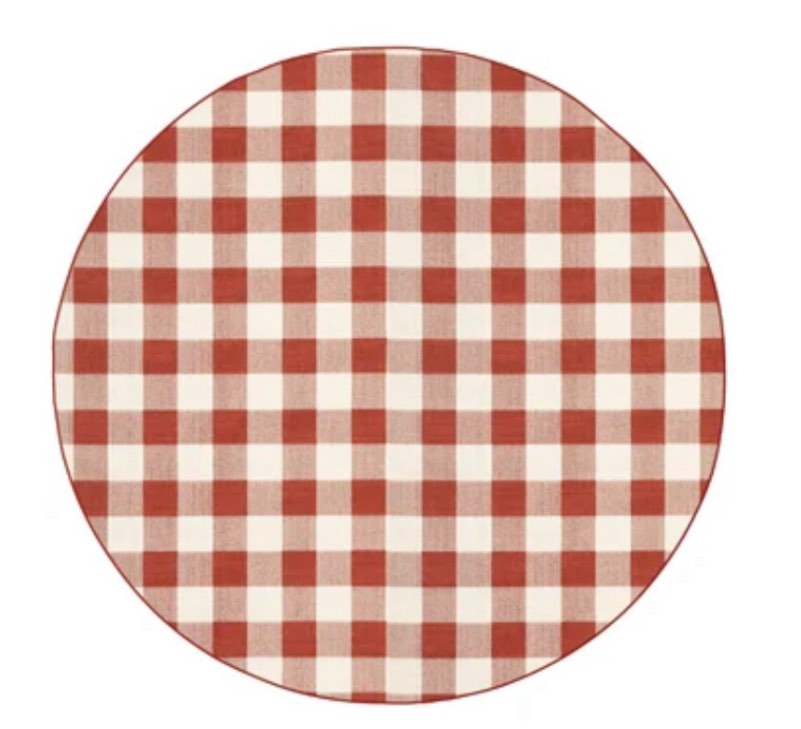 Mac Plaid Red/Ivory Indoor / Outdoor Area Rug