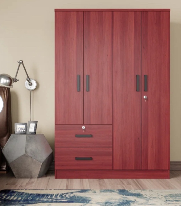 Apollonios 4 Doors Wardrobe With 2 Drawers and Shelves(incomplete missing pieces)