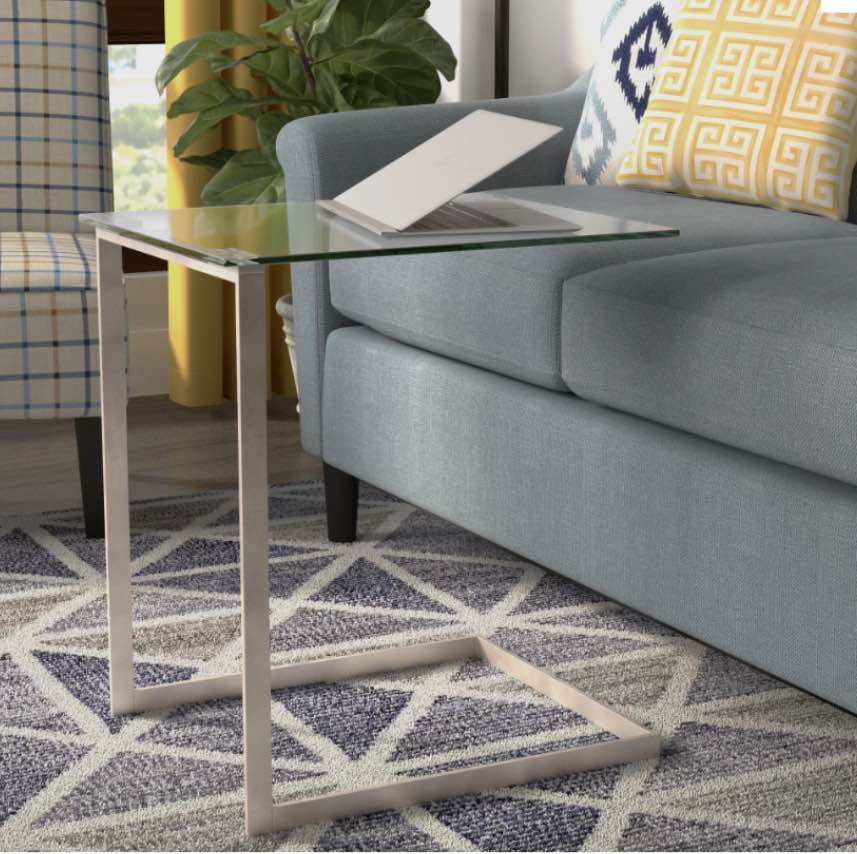 Elsner Glass C-Table End Table