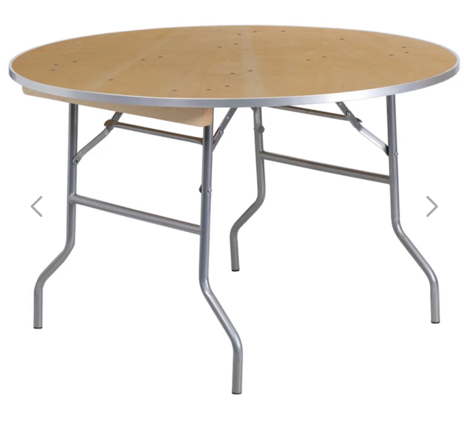 Flash Furniture XA-48-BIRCH-M-GG 48" Round Folding Banquet Table w/ Birchwood Top, 30"H