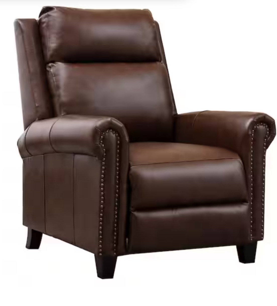 Brown Classic Genuine Leather Push Back Recliner Chair (Similar To The Photo Of The File)