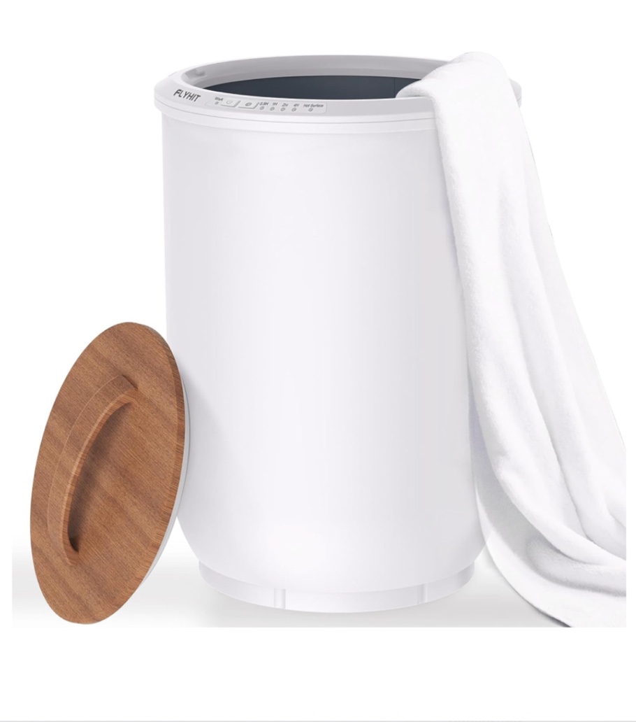 Keenray Bucket Towel Warmers, Luxury Towel Warmer, Large Towel Warmer for Bathroom, Auto Shut Off, Fits Up to Two 40"X70" Oversized Towels, Bathrobes, Blankets, PJ's and More, Grey, CL1 B Fog Grey